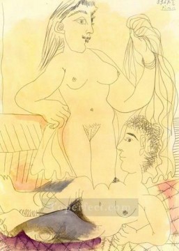  acostado - Desnudo de pie y desnudo acostado 1967 Pablo Picasso